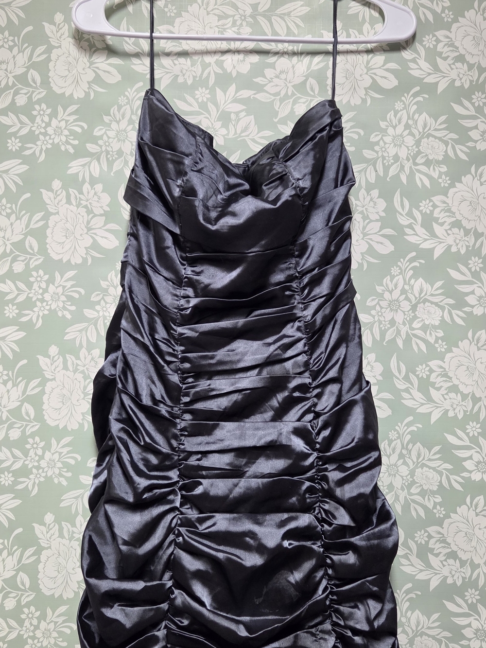Satin Bodycon Strapless HOCO/Prom Dark Grey Dress